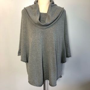 Gray Bebe poncho sweater